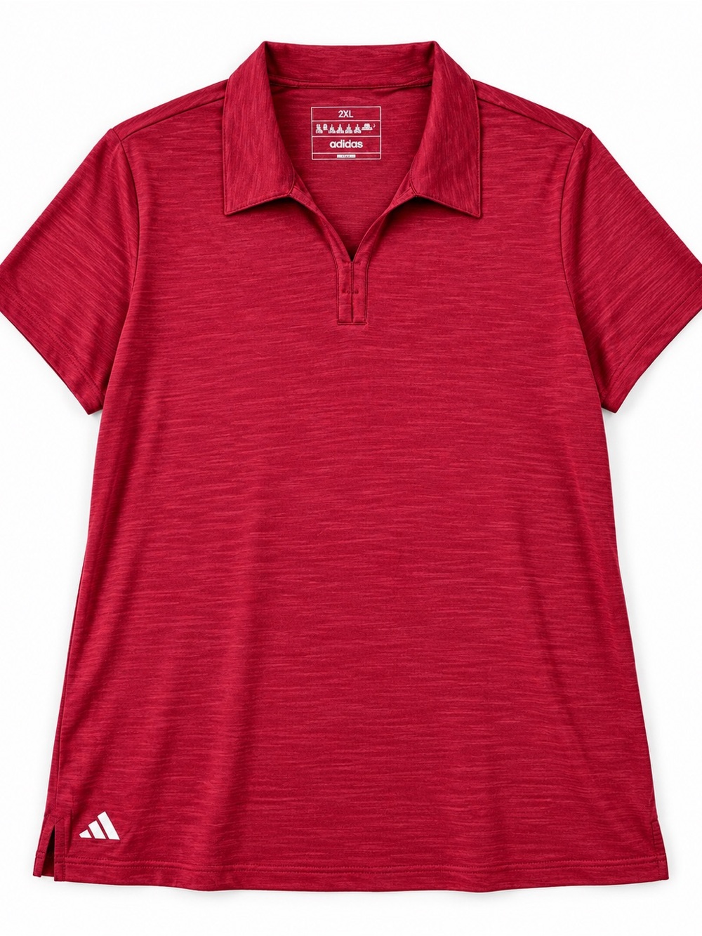 Adidas Women’s A403 Mélange Golf Polo 2XL NWT Burgundy - Picture 2 of 12